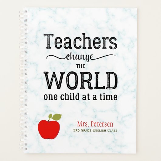 Red pomme or citation marbre élégant nom de profes (Devant)