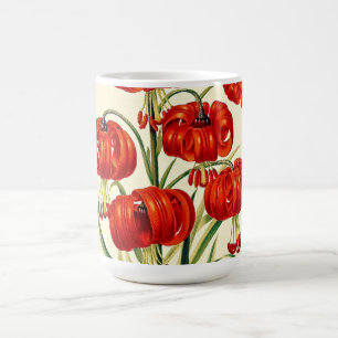 Red Pompone Lily Illustratie Koffiemok