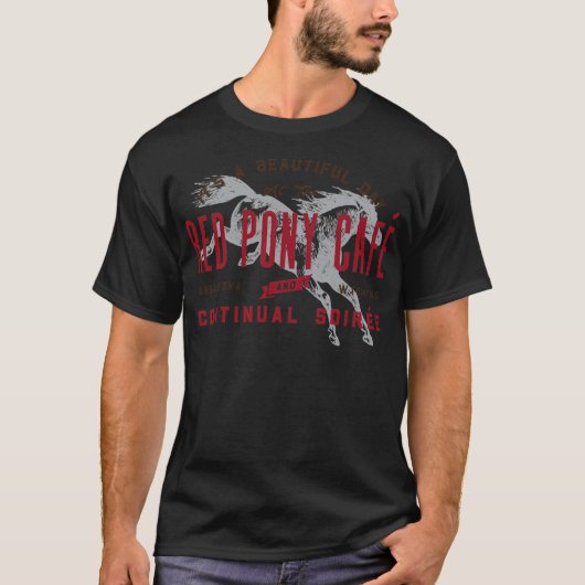 Red Pony Cafe and Continual Golfgolf T-shirt (Voorkant)