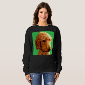 Red Poodle Green Trui (Voorkant volledig)