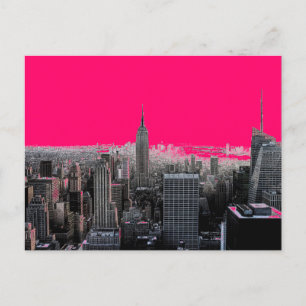 Red Pop Art New York City Briefkaart