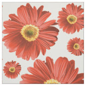 Red Pop Daisy Pattern Stof (Swatch)