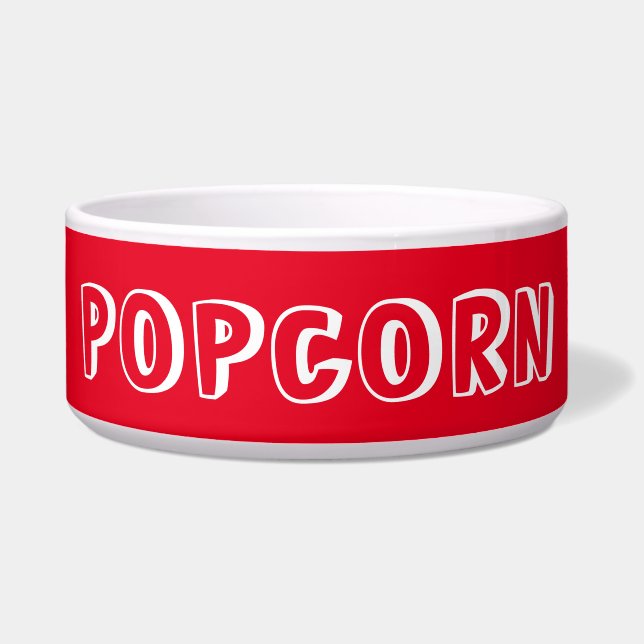 Red Popcorn Bowl Voerbakje (Voorkant)