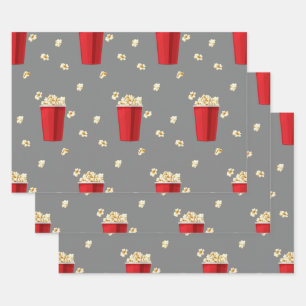 Red Popcorn Buckets Movie Snack Television Film Inpakpapier Vel