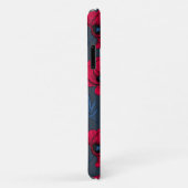 Red poppies and ladybugs on dark blue Case-Mate iPhone case (Achterkant/rechts)