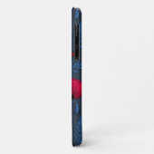 Red poppies and ladybugs on dark blue Case-Mate iPhone case (Achterkant/links)