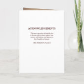 Red Poppies begrafenisprogramma Programma (Achterkant)