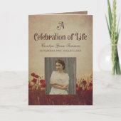 Red Poppies begrafenisprogramma Programma (Voorkant)