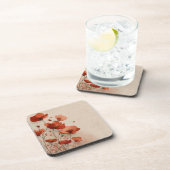 Red poppies bier onderzetter (Rechterzijde)