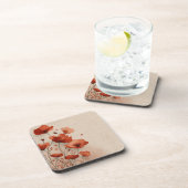 Red poppies. bier onderzetter (Rechterzijde)