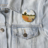 Red Poppies Blooming - Claude Monet Ronde Button 5,7 Cm (In situ)