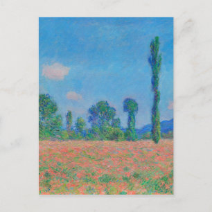 Red Poppies Blue Sky door Monet - Poppy Field Briefkaart