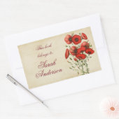 Red Poppies Boek bord Stickers Dit behoort tot (Envelop)