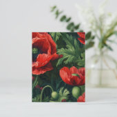 Red Poppies Briefkaart (Staand voorkant)
