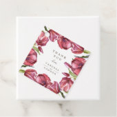 Red Poppies Chic Floral Bedankt bruiloft Bedankjes Labels (In situ)