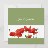 Red Poppies Custom Wedding Invitation (Dos)