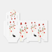 Red Poppies Cute Bunny Rabbit Bedankdoosjes (Uitgevouwen)