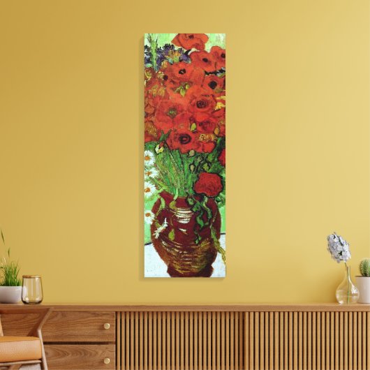Red Poppies & Daisies (F280) Van Gogh Fine Art Canvas Afdruk (Insitu (Woonkamer))