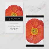 Red Poppies Élégant Carte de visite (Devant / Derrière)