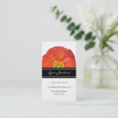 Red Poppies Élégant Carte de visite (Debout devant)