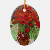 Red Poppies en Daisies door Vincent van Gogh Keramisch Ornament (Voorkant)