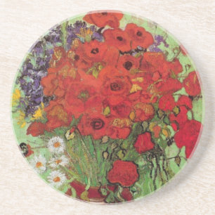 Red Poppies en Daisies door Vincent van Gogh Zandsteen Onderzetter