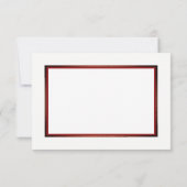 Red Poppies et Burlap Wedding RSVP (Dos)