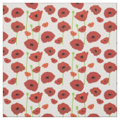Red Poppies Fabric. Stof (Swatch)