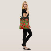 Red Poppies Field Canvas tas (Op model)