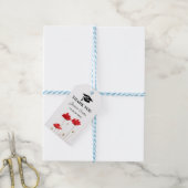Red Poppies Floral Afstuderen Hartelijk dank Cadeaulabel (Met Touw)