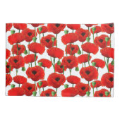 Red Poppies Floral Pattern Kussensloop (Achterkant)