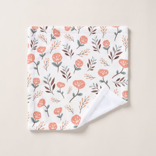 Red Poppies in Scandinavian Style (Gant de toilette)