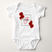 Red Poppies Lijst op maat Romper (Voorkant)