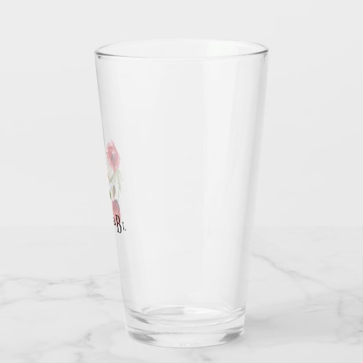 Red Poppies Monogram Weddenschap Glas (Links)