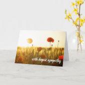 Red Poppies Open Field Avec Carte Sympathie La Plu (Fleur jaune)