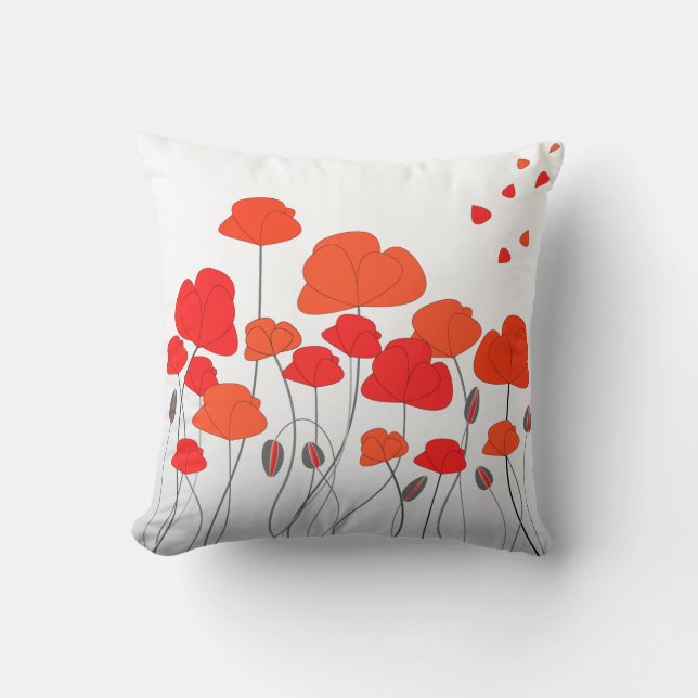 Red Poppies Pillow Kussen (Voorkant)