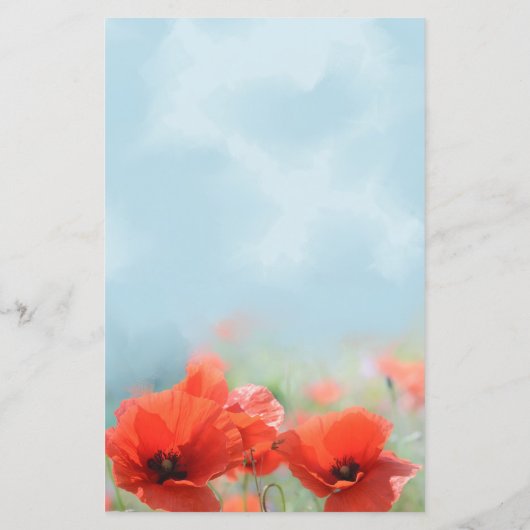 Red Poppies Specialized Stationery (Achterkant)