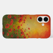 Red Poppies Spring Breeze iPhone 16 Coque (Verso (horizontal))