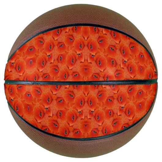 Red poppies symphony basketbal (Voorkant)