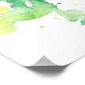 Red Poppies Waterverf Abstract Poster (Hoek)