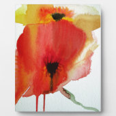 Red Poppies waterverf moderne bloemkunst Fotoplaat (Voorkant)