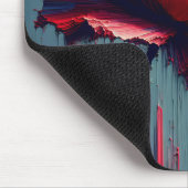 Red Poppy Abstract Muismat (Hoek)