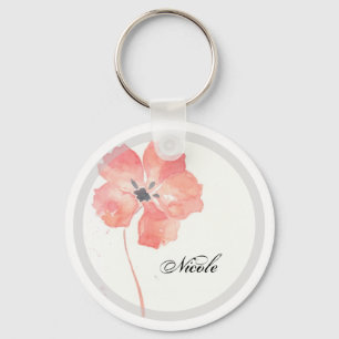 Red Poppy Add Name Sleutelhanger