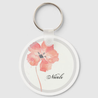 Red Poppy Add Name Sleutelhanger