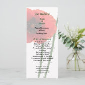 Red Poppy and Bud Wedding Program Programma (Staand voorkant)