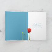 Red Poppy Aqua Be My Maid of Honor Kaart (Binnen)