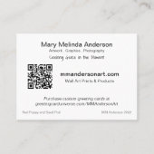 Red Poppy Art 2022 Carte de visite (Devant)