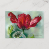 Red Poppy Art 2022 Carte de visite (Dos)