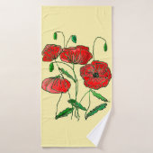 Red Poppy Art - Badhanddoek (Badhanddoek)