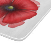Red Poppy Art Decorative Glass Cutting Board Snijplank (Hoek)